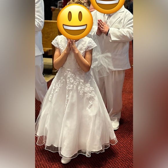 Gorgeous first holy communion dress size 6x and headband with veil - Picture 7 of 9